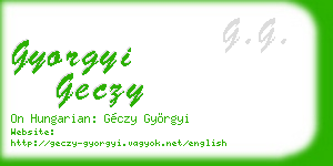 gyorgyi geczy business card
